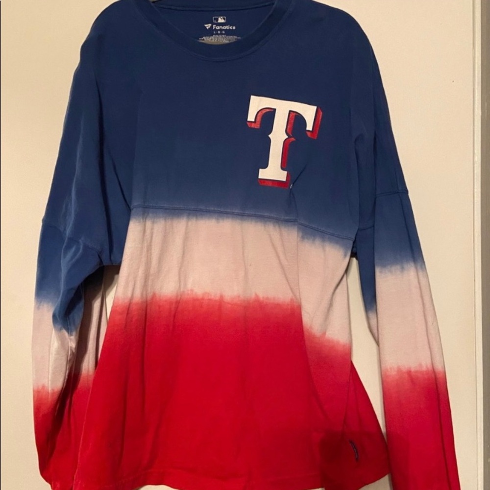 Texas Rangers Oversized Ombré Shirt Large